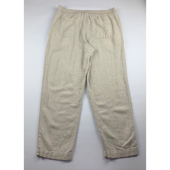 TALL Old Navy Natural Linen Blend High Rise Straight Leg Lounge Pant LT - Picture 6 of 7